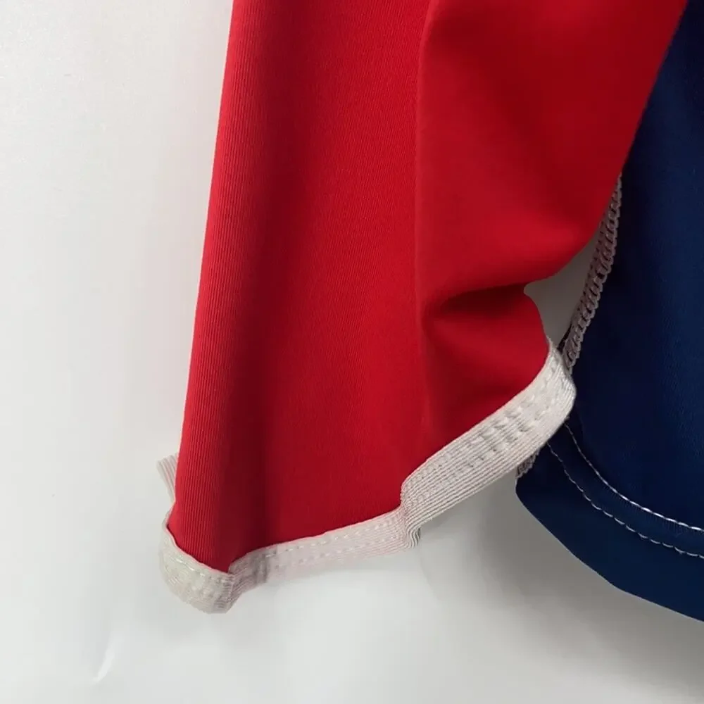Sun Protection Boys Navy & Red Full Zip Long Sleeve Hoody Size 12